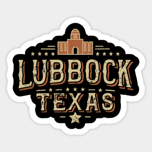 Lubbock Texas Vintage Sticker